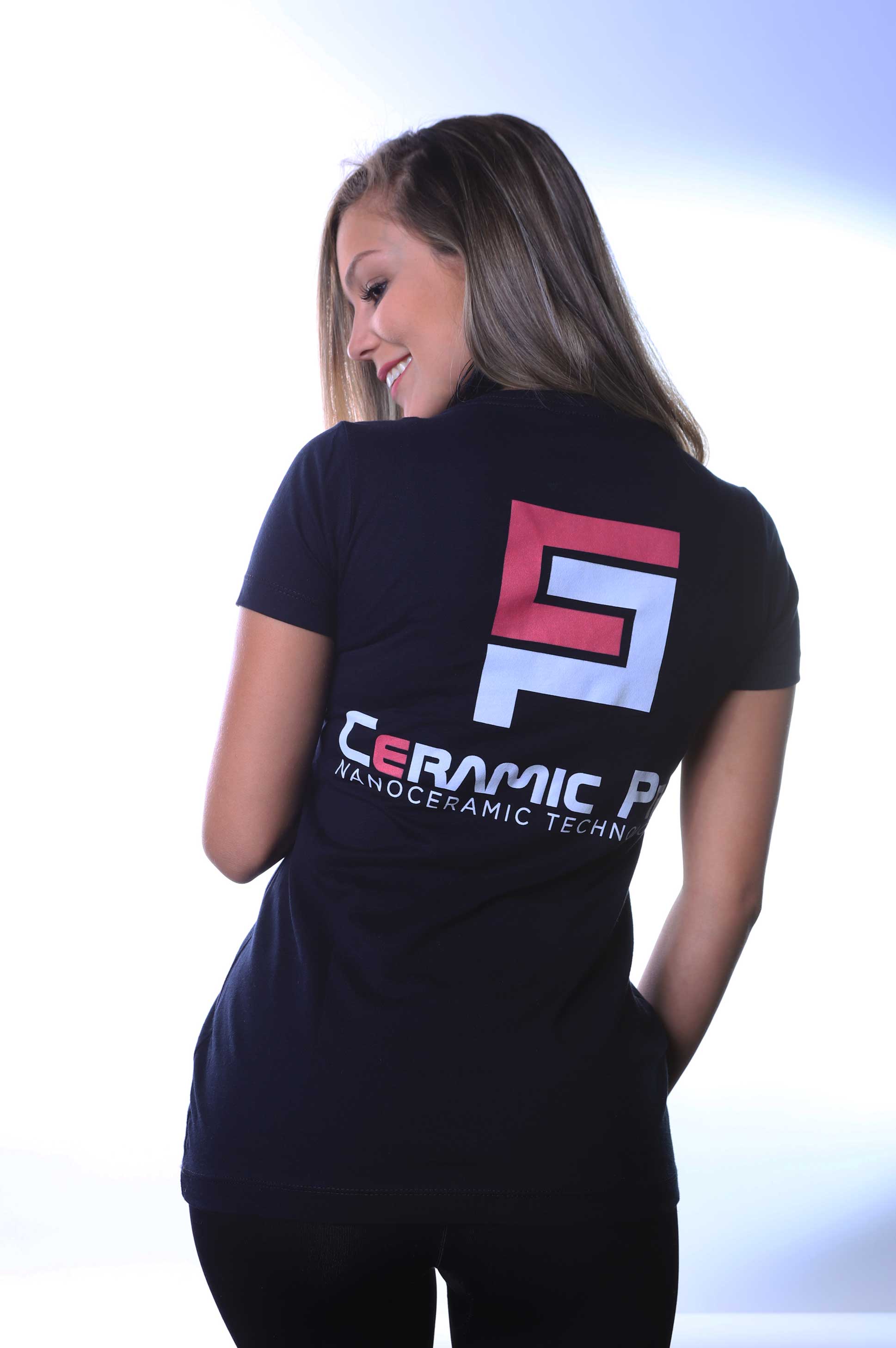 Download Ceramic Pro Shop - Black V Neck T-shirt for Women